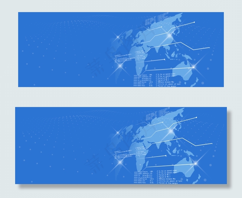蓝色科技感数字化banner