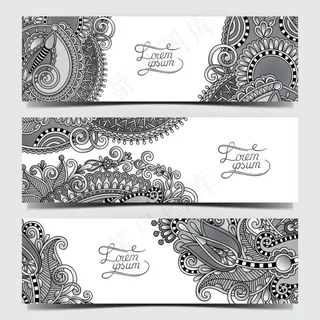 古典民族花纹卡片设计