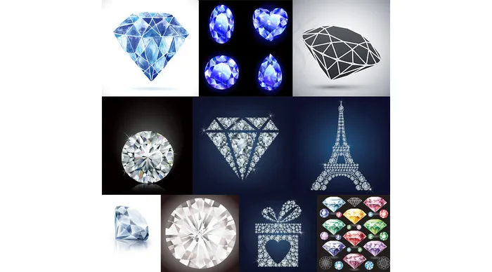 水晶钻石矢量eps,ai矢量模版下载