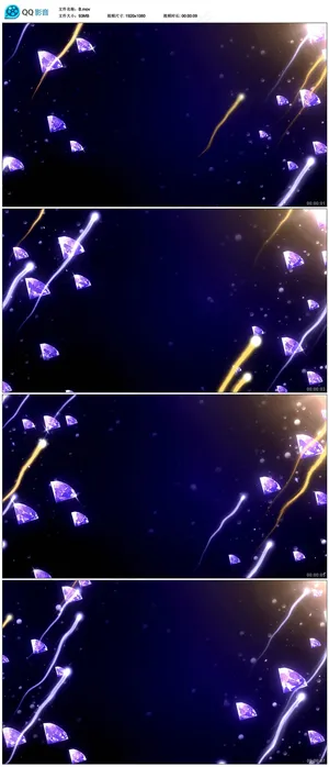 闪耀钻石边框循环视频素材