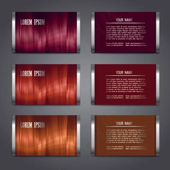 炫彩条纹商务名片矢量素材eps,ai矢量模版下载
