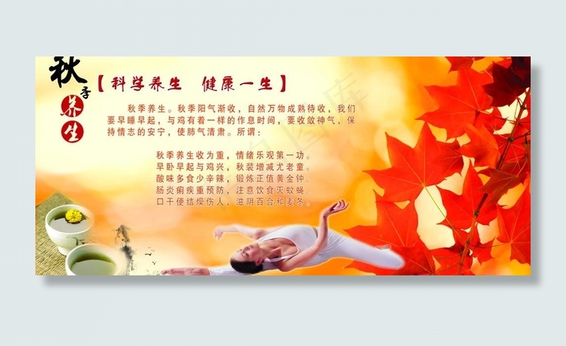 养生图片psd模版下载