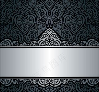 黑色酷炫复古欧式背景素材