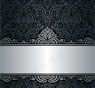 黑色酷炫复古欧式背景素材