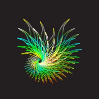 艺术炫彩花纹图案PSD素材