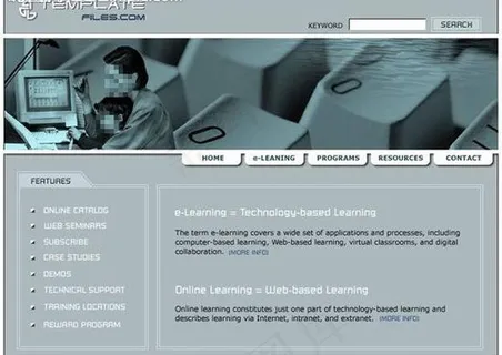 欧美学习网站模板图片