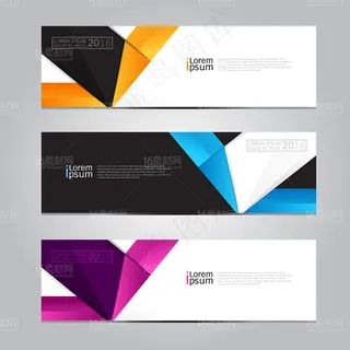 时尚条幅横幅设计矢量素材