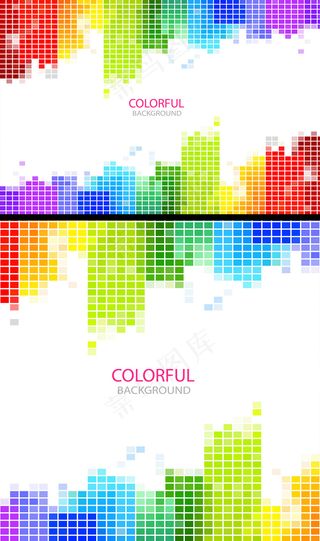 彩色方格背景