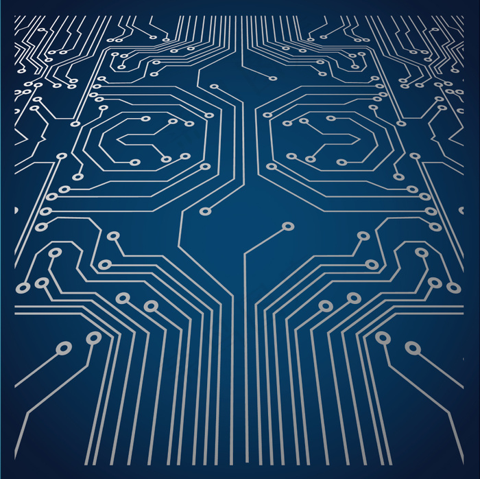 蓝色背景彩色科技线条商务科技时尚背...