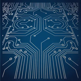 蓝色背景彩色科技线条商务科技时尚背...