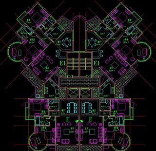 高尔夫别墅 一梯四户高层