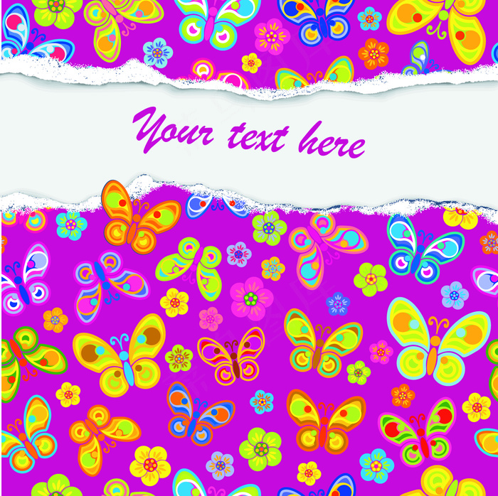 精美花卉背景矢量素材