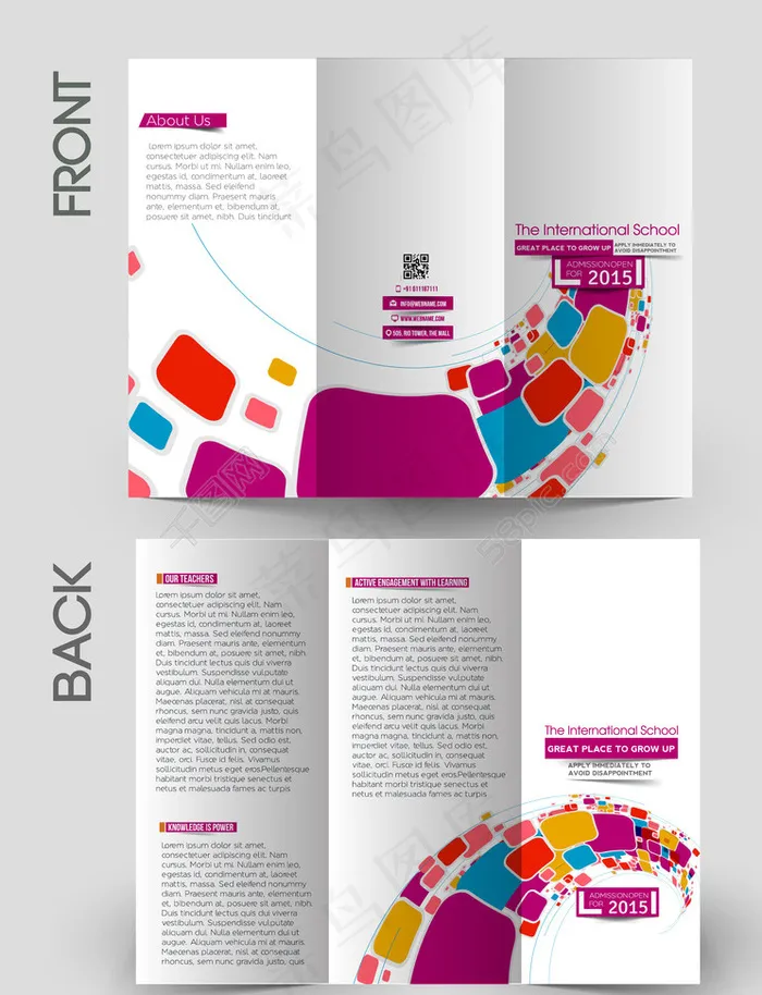 三折页画册eps,ai矢量模版下载