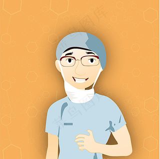 卡通医生背景模板下载