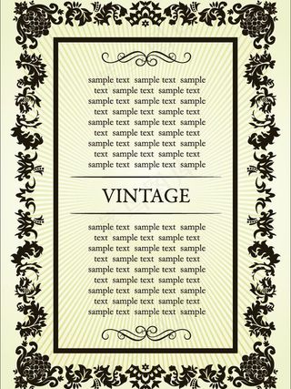 古典花纹花边矢量素材图片