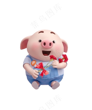 小粉猪与花的故事