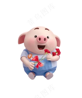 小粉猪与花的故事
