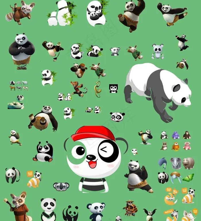 熊猫图片psd模版下载