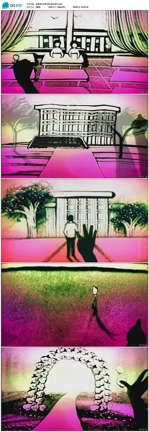 浪漫婚礼沙画视频素材