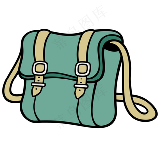 儿童学生书包文具书本背包PNG设计...