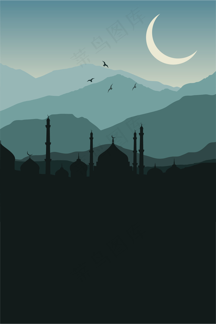 矢量卡通国外旅游展板背景设计