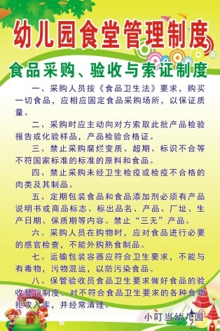 食品采购、验收与索证制度cdr矢量模版下载