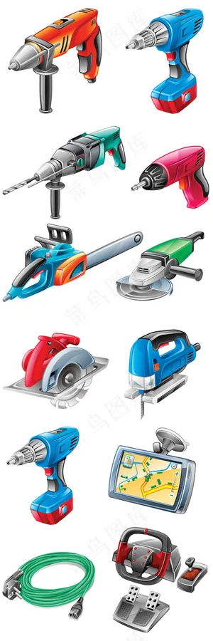 五金电动工具——矢量素材