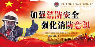 加强消防安全展板设计