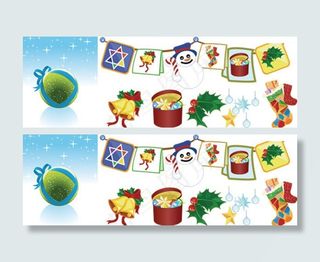 可爱圣诞节装饰矢量素材