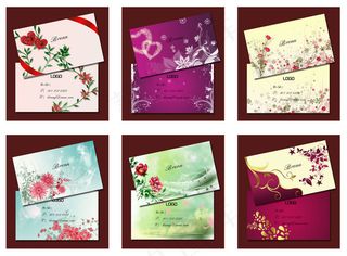 美容美发鲜花名片模板