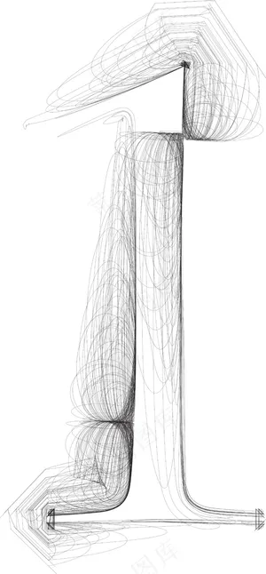 手绘插画矢量字体1号