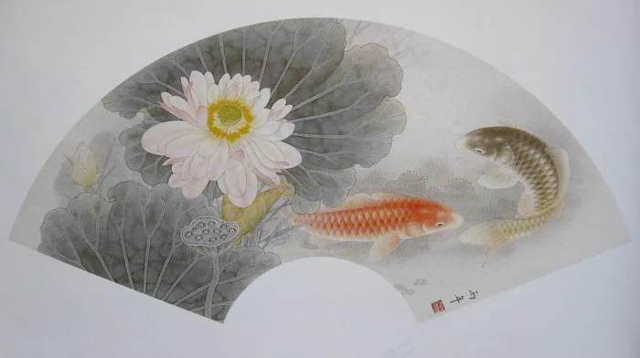 工笔荷花图片