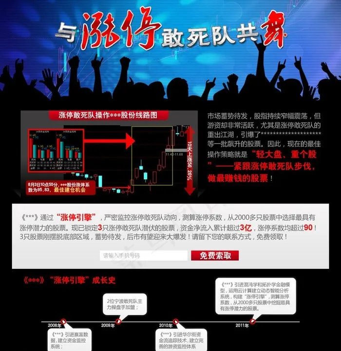 股票类专题页面图片psd模版下载