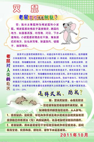 灭鼠安全知识宣传