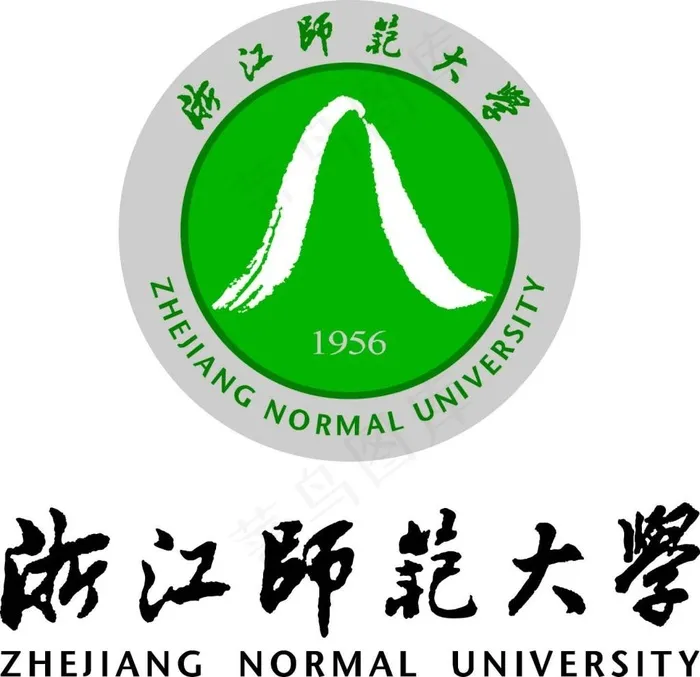 浙师大标志2880cai矢量模版下载