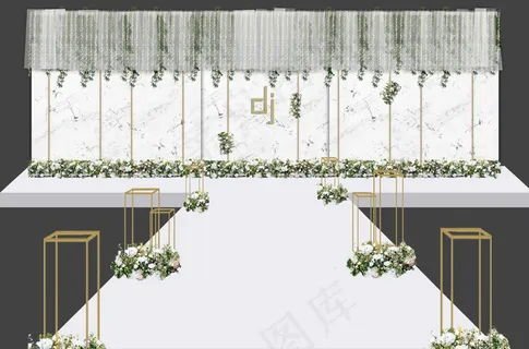 大理石婚礼主背景效果图 大理石婚礼主背景效果图