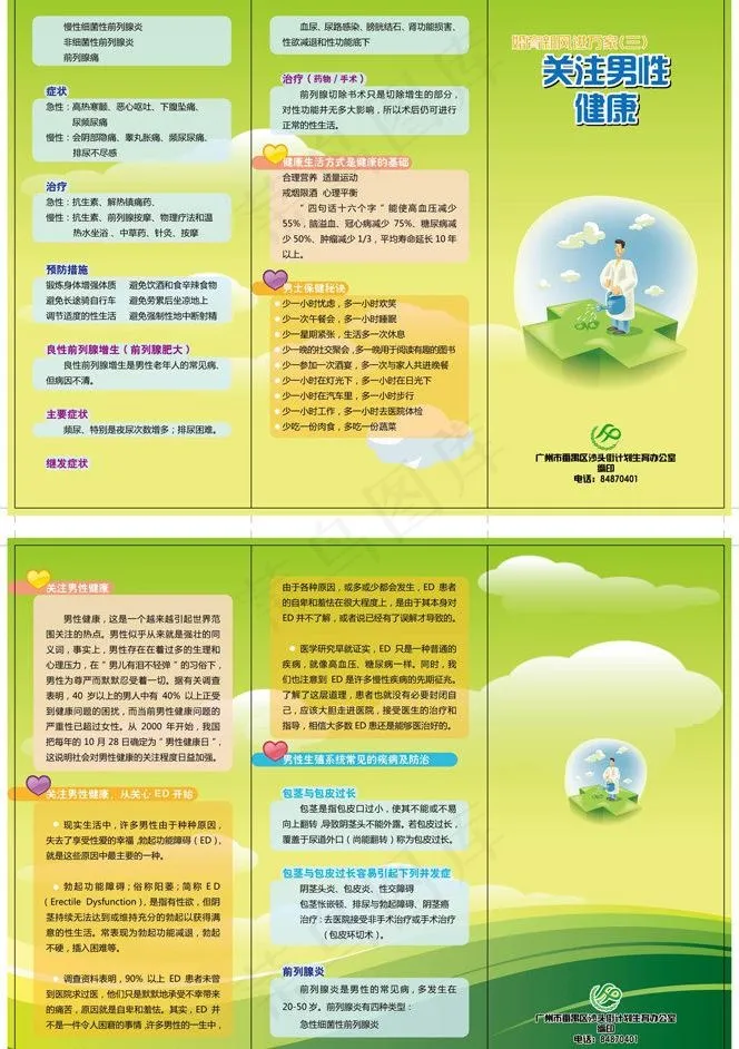 关注男性健康折页图片