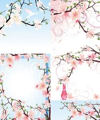 精美桃花矢量素材