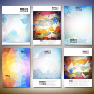 精美画册设计矢量素材,几何背景