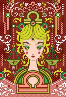 位图 卡通 十二星座 天枰座 女孩...