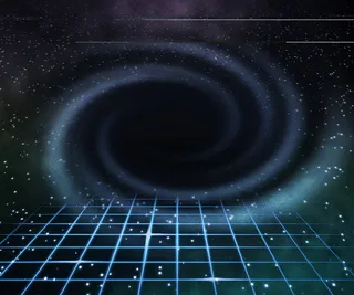 太空中的黑洞背景蓝