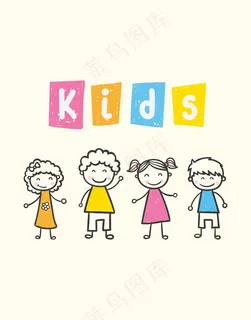 儿童插画矢量图