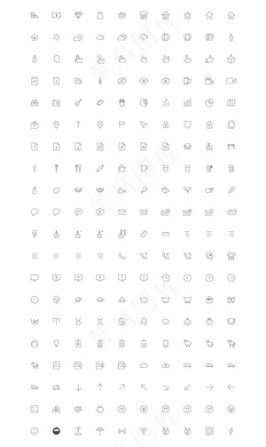 日常生活用品线性icon