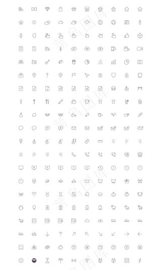 日常生活用品线性icon