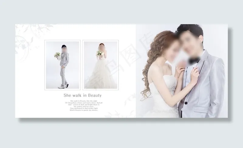 最新唯美婚纱模板图片(5984X2992(DPI:200))psd模版下载