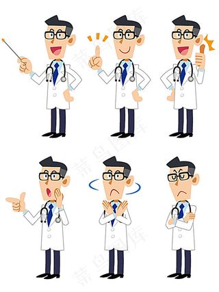 卡通医生表情