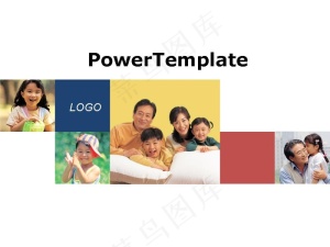 家庭儿童PPT模板预览图
