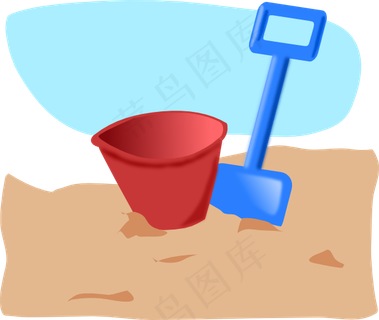 水桶和铁锹剪贴画