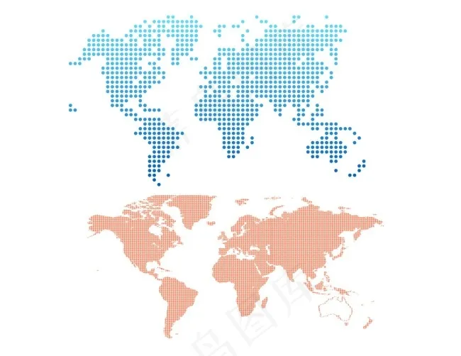 点点世界地图矢量图ai矢量模版下载