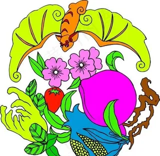 吉祥图案 中华传统图案 动物装饰图案 矢量素材 CDR格式_0076